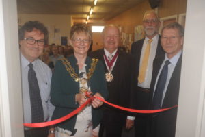 The Mayor and consort; Michael Forman (Minister of Hattersley Baptist and Chair of the Foodbank); along with representatives of the Old Baptist Union and the Baptist Union.